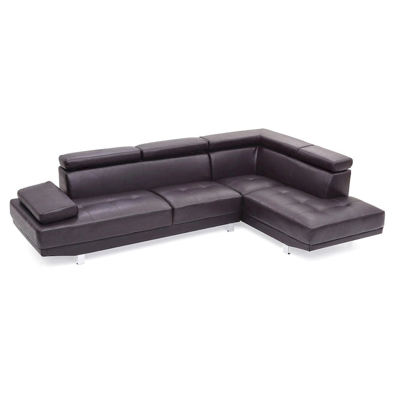 Riveredge 109 Zoll B 2-teiliges L-förmiges Sektionssofa aus Kunstleder – 76L x 109B x 28H