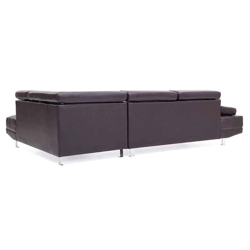 Riveredge 109 Zoll B 2-teiliges L-förmiges Sektionssofa aus Kunstleder – 76L x 109B x 28H