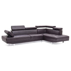 Riveredge 109 Zoll B 2-teiliges L-förmiges Sektionssofa aus Kunstleder – 76L x 109B x 28H