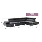 Riveredge 109 Zoll B 2-teiliges L-förmiges Sektionssofa aus Kunstleder – 76L x 109B x 28H