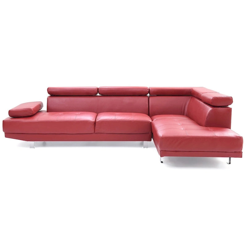 Riveredge 109 Zoll B 2-teiliges L-förmiges Sektionssofa aus Kunstleder – 76L x 109B x 28H