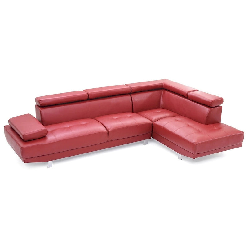 Riveredge 109 Zoll B 2-teiliges L-förmiges Sektionssofa aus Kunstleder – 76L x 109B x 28H