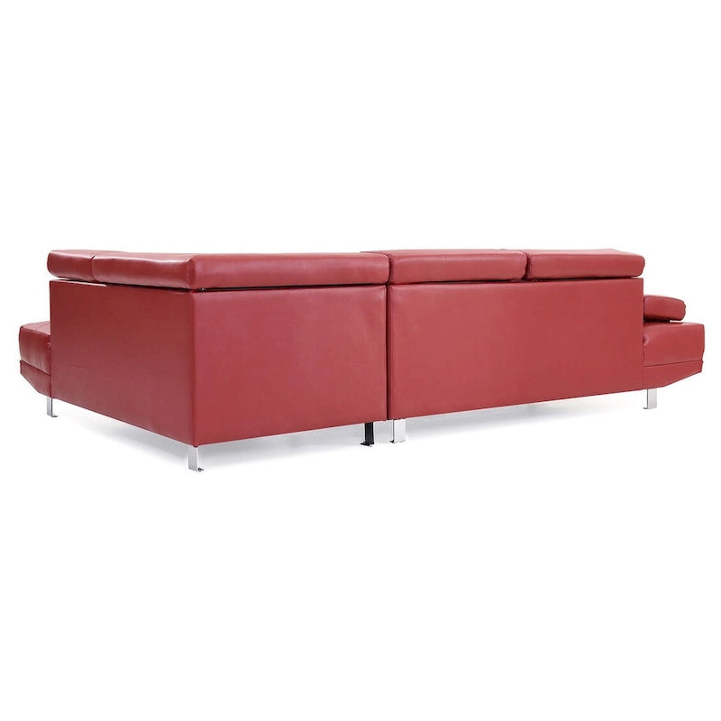 Riveredge 109 Zoll B 2-teiliges L-förmiges Sektionssofa aus Kunstleder – 76L x 109B x 28H