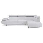 Riveredge 109 Zoll B 2-teiliges L-förmiges Sektionssofa aus Kunstleder – 76L x 109B x 28H