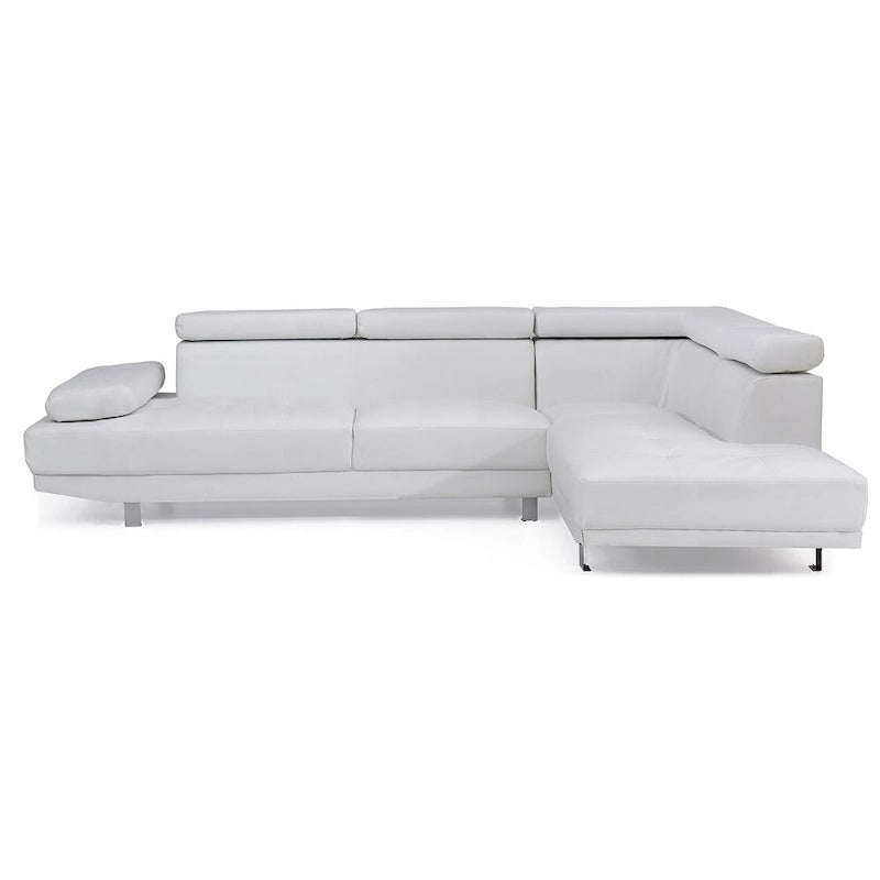 Riveredge 109 Zoll B 2-teiliges L-förmiges Sektionssofa aus Kunstleder – 76L x 109B x 28H