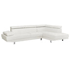 Riveredge 109 Zoll B 2-teiliges L-förmiges Sektionssofa aus Kunstleder – 76L x 109B x 28H