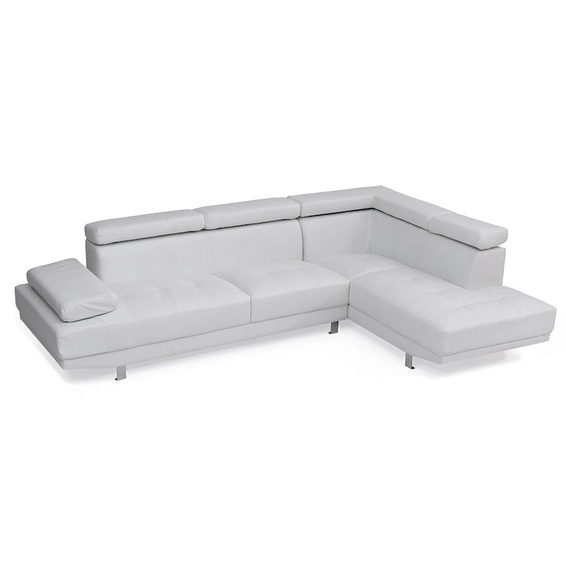 Riveredge 109 Zoll B 2-teiliges L-förmiges Sektionssofa aus Kunstleder – 76L x 109B x 28H