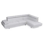 Riveredge 109 Zoll B 2-teiliges L-förmiges Sektionssofa aus Kunstleder – 76L x 109B x 28H