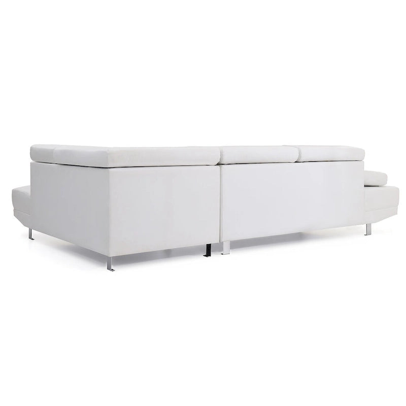 Riveredge 109 Zoll B 2-teiliges L-förmiges Sektionssofa aus Kunstleder – 76L x 109B x 28H