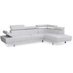 Riveredge 109 Zoll B 2-teiliges L-förmiges Sektionssofa aus Kunstleder – 76L x 109B x 28H