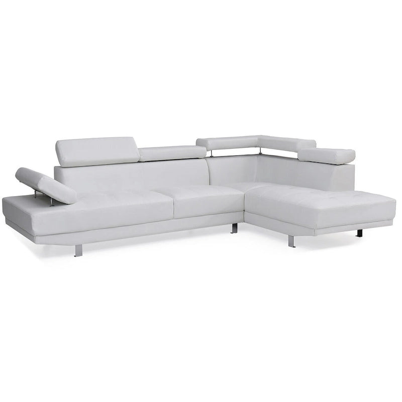 Riveredge 109 Zoll B 2-teiliges L-förmiges Sektionssofa aus Kunstleder – 76L x 109B x 28H