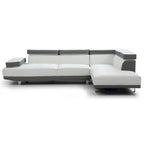 Riveredge 109 Zoll B 2-teiliges L-förmiges Sektionssofa aus Kunstleder – 76L x 109B x 28H