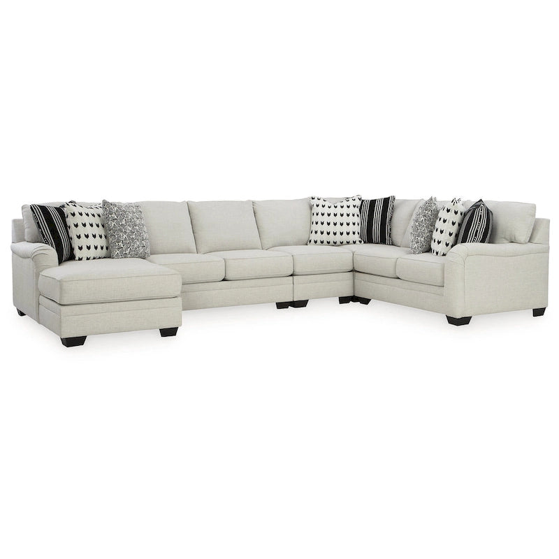 Signature Design by Ashley Huntsworth Taubengraues 5-teiliges Sektionssofa mit Chaiselongue – 394B x 251T x 97H