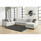 Signature Design by Ashley Huntsworth Taubengraues 5-teiliges Sektionssofa mit Chaiselongue – 394B x 251T x 97H