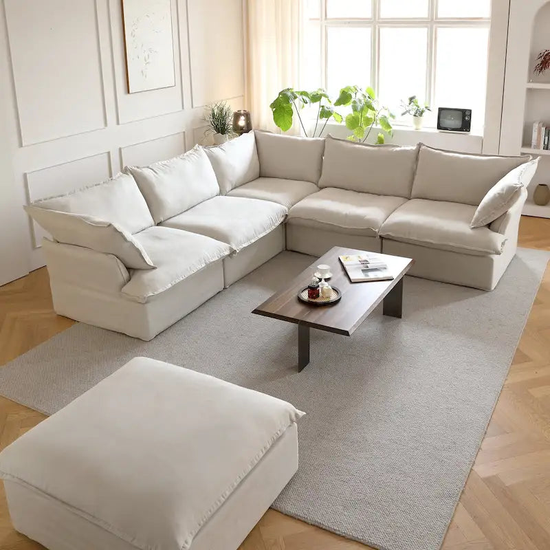6-teilige Ecksofas mit Polsterung