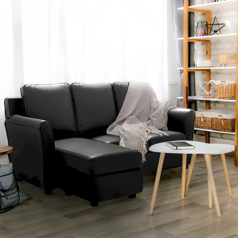 Golt L-förmiges Ecksofa mit Kunstlederbezug von Furniture of America