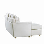 Golt L-förmiges Ecksofa mit Kunstlederbezug von Furniture of America