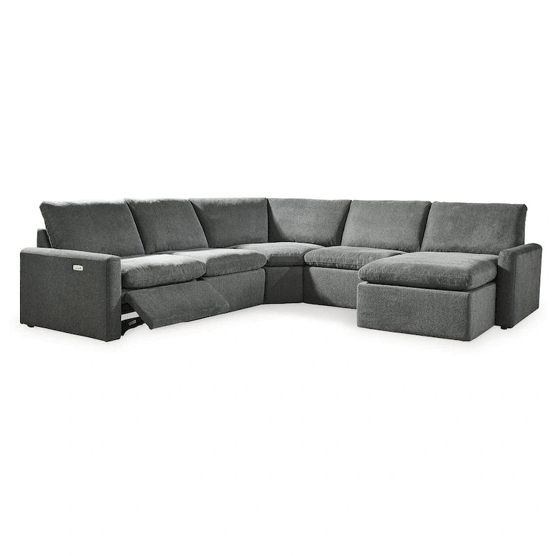 Signature Design by Ashley Hartsdale Grau 5-teiliges motorisiertes Relax-Sitzgruppe mit Recamiere