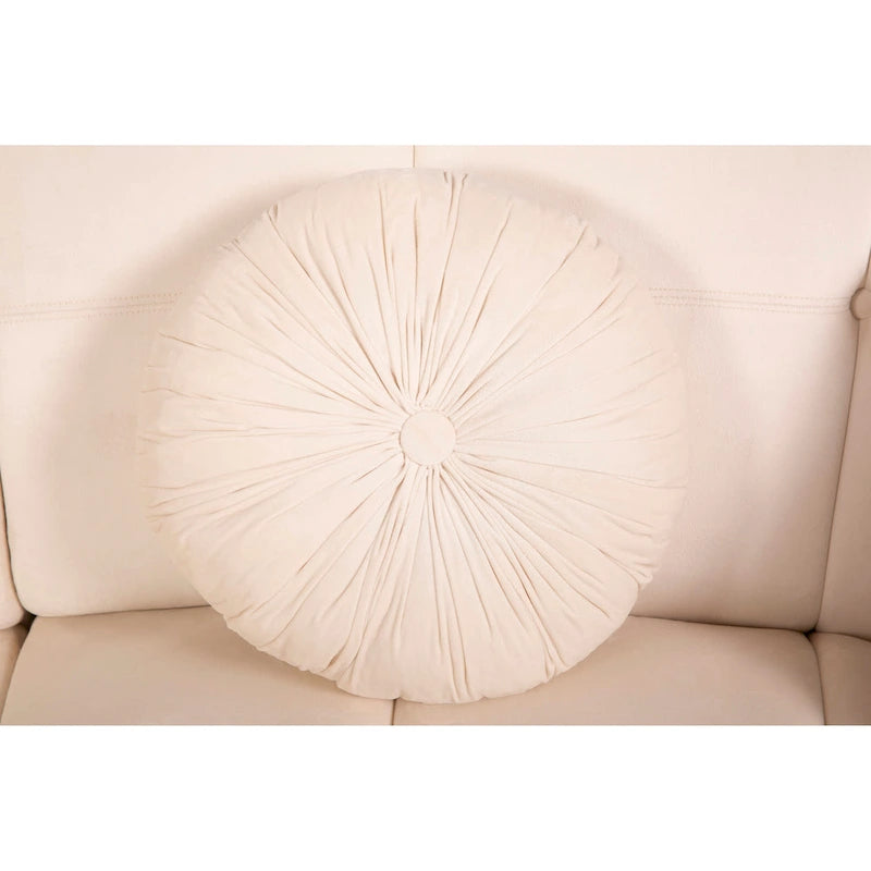 Samt Geschwungenes Sofa 3 Sitzer Symmetrisches modulares, bein freies Sofa Ecksofa Runde Couches - 127