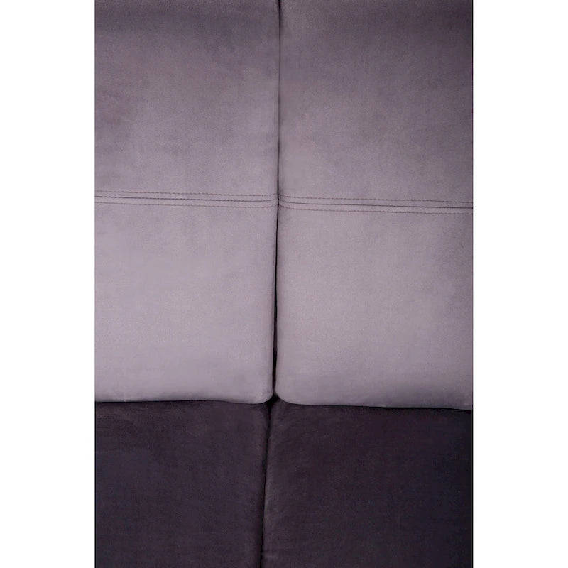 Samt Geschwungenes Sofa 3 Sitzer Symmetrisches modulares, bein freies Sofa Ecksofa Runde Couches - 127