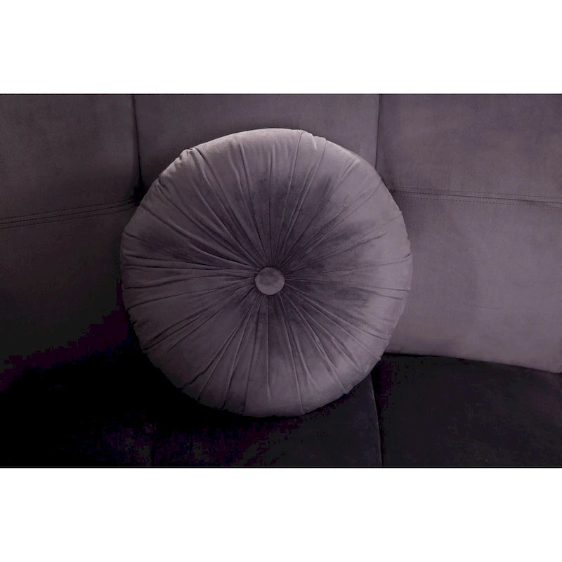 Samt Geschwungenes Sofa 3 Sitzer Symmetrisches modulares, bein freies Sofa Ecksofa Runde Couches - 127