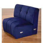 Samt Geschwungenes Sofa 3 Sitzer Symmetrisches modulares, bein freies Sofa Ecksofa Runde Couches - 127