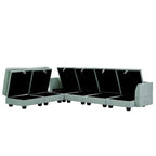Merax U-förmiges, umwandelbares, modulares Sektions-Schlafsofa mit umkehrbarer Recamiere
