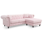 Nola 98 Zoll 3-Sitzer Samtsofa mit 2 Kissen - 98L x 37B x 31H