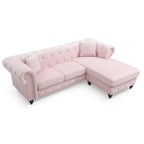 Nola 98 Zoll 3-Sitzer Samtsofa mit 2 Kissen - 98L x 37B x 31H
