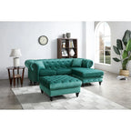 Nola 98 Zoll 3-Sitzer Samtsofa mit 2 Kissen - 98L x 37B x 31H