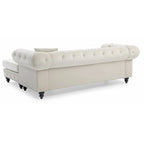 Nola 98 Zoll 3-Sitzer Samtsofa mit 2 Kissen - 98L x 37B x 31H