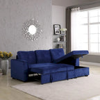 231-cm-Sofa mit Samtbezug, wendbar, umbaubar, mit Stauraum und Schlaffunktion