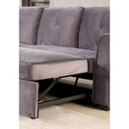 231-cm-Sofa mit Samtbezug, wendbar, umbaubar, mit Stauraum und Schlaffunktion