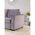 231-cm-Sofa mit Samtbezug, wendbar, umbaubar, mit Stauraum und Schlaffunktion