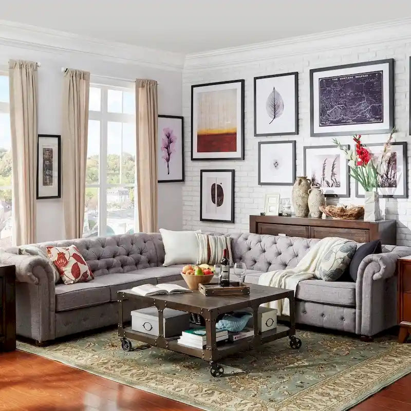 Knightsbridge Chesterfield Ecksofa von iNSPIRE Q Artisan