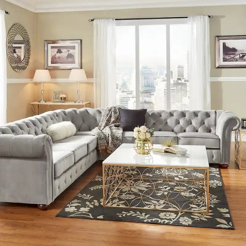 Knightsbridge Chesterfield Ecksofa von iNSPIRE Q Artisan