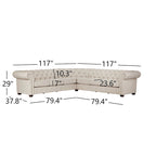 Knightsbridge Chesterfield Ecksofa von iNSPIRE Q Artisan