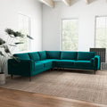 Flavia Mid-Century Modern Ecksofa mit losem Rückenkissen, symmetrisch