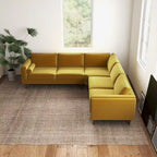 Flavia Mid-Century Modern Ecksofa mit losem Rückenkissen, symmetrisch