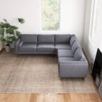 Flavia Mid-Century Modern Ecksofa mit losem Rückenkissen, symmetrisch