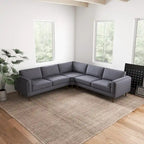Flavia Mid-Century Modern Ecksofa mit losem Rückenkissen, symmetrisch