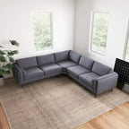 Flavia Mid-Century Modern Ecksofa mit losem Rückenkissen, symmetrisch