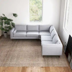 Flavia Mid-Century Modern Ecksofa mit losem Rückenkissen, symmetrisch