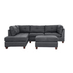 Bobkona Chaise Polsterbezogene, 3-teilige, umkehrbare Ecksofa-Garnitur