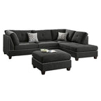 Bobkona Chaise Polsterbezogene, 3-teilige, umkehrbare Ecksofa-Garnitur