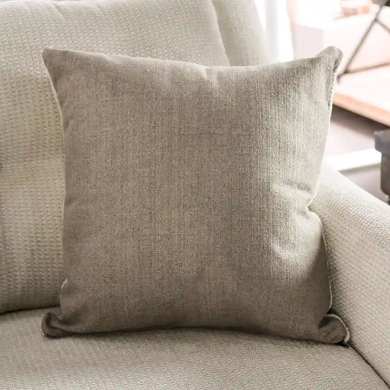 Swik Ecksofa von Furniture of America, L-förmig, aus elfenbeinfarbenem Chenille, modern