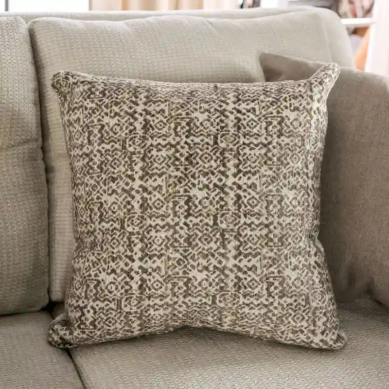 Swik Ecksofa von Furniture of America, L-förmig, aus elfenbeinfarbenem Chenille, modern