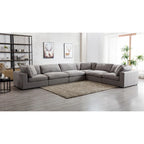 Roundhill Furniture Rivas Zeitgenössisches 6-teiliges Modulsofa mit Federfüllung