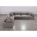 Roundhill Furniture Rivas Zeitgenössisches 6-teiliges Modulsofa mit Federfüllung