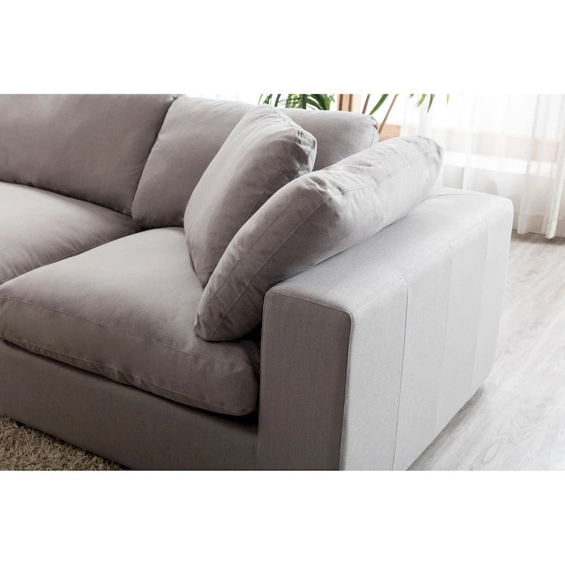 Roundhill Furniture Rivas Zeitgenössisches 6-teiliges Modulsofa mit Federfüllung